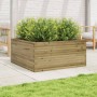 Jardinera de madera de pino impregnada 100x100x46 cm de , Maceteros y jardineras - Ref: Foro24-3282433, Precio: 202,35 €, Des...