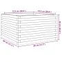 Jardinera de madera maciza de pino 80x80x46 cm de , Maceteros y jardineras - Ref: Foro24-3282419, Precio: 151,26 €, Descuento: %
