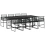 Juego de comedor de jardín 9 piezas ratán sintético negro de , Conjuntos de jardín - Ref: Foro24-3295035, Precio: 564,82 €, D...