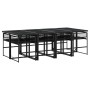Juego de comedor de jardín 9 piezas ratán sintético negro de , Conjuntos de jardín - Ref: Foro24-3295035, Precio: 564,82 €, D...