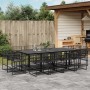 Set de comedor de jardín 13 pzas ratán sintético negro de , Conjuntos de jardín - Ref: Foro24-3295040, Precio: 771,98 €, Desc...