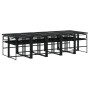 Set de comedor jardín 11 pzas con cojines ratán sintético negro de , Conjuntos de jardín - Ref: Foro24-3295061, Precio: 716,2...