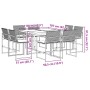 Set de comedor de jardín 9 pzas y cojines ratán sintético negro de , Conjuntos de jardín - Ref: Foro24-3295063, Precio: 436,9...