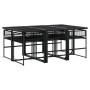 Set de comedor de jardín 7 pzas y cojines ratán sintético negro de , Conjuntos de jardín - Ref: Foro24-3295009, Precio: 432,2...