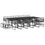 Set comedor de jardín con cojines 15 pzas ratán sintético negro de , Conjuntos de jardín - Ref: Foro24-3295021, Precio: 840,0...