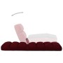 Tumbona de suelo plegable de cuero sintético rojo vino tinto de vidaXL, Divanes - Ref: Foro24-325249, Precio: 139,05 €, Descu...