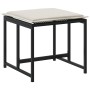 Taburetes de jardín con cojines 4 uds ratán sintético negro de , Otomanas de exterior - Ref: Foro24-4008576, Precio: 91,85 €,...