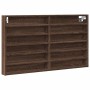 Vitrina de madera de ingeniería marrón roble 100x8,5x58 cm de , Estantes y estanterías - Ref: Foro24-847946, Precio: 49,77 €,...