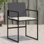 Sillas de jardín con cojines 4 unidades ratán sintético negro de , Sillas de jardín - Ref: Foro24-4008581, Precio: 169,47 €, ...
