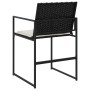 Sillas de jardín con cojines 4 unidades ratán sintético negro de , Sillas de jardín - Ref: Foro24-4008581, Precio: 169,47 €, ...