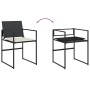 Sillas de jardín con cojines 4 unidades ratán sintético negro de , Sillas de jardín - Ref: Foro24-4008581, Precio: 169,47 €, ...