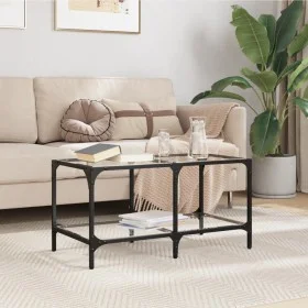 Mesa de centro superficie de vidrio acero 78,5x40x40 cm de , Mesas de centro - Ref: Foro24-845976, Precio: 48,25 €, Descuento: %