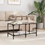 Mesa de centro superficie de vidrio acero 78,5x40x40 cm de , Mesas de centro - Ref: Foro24-845976, Precio: 48,84 €, Descuento: %