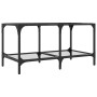 Mesa de centro superficie de vidrio acero 78,5x40x40 cm de , Mesas de centro - Ref: Foro24-845976, Precio: 48,84 €, Descuento: %