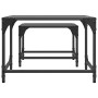 Mesas de centro apilables y tapa de vidrio 2 pzas acero negro de , Mesas de centro - Ref: Foro24-845983, Precio: 50,42 €, Des...