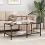 Mesa de centro superficie de vidrio acero negra 98,5x50x40 cm de , Mesas de centro - Ref: Foro24-845981, Precio: 65,88 €, Des...
