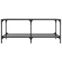Mesa de centro superficie de vidrio acero negra 98,5x50x40 cm de , Mesas de centro - Ref: Foro24-845981, Precio: 65,88 €, Des...