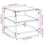 Mesa de centro superficie de vidrio 2 uds acero 50x50x45 cm de , Mesas de centro - Ref: Foro24-846007, Precio: 66,55 €, Descu...