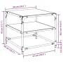 Mesa de centro superficie de vidrio 2 uds acero 50x50x45 cm de , Mesas de centro - Ref: Foro24-846007, Precio: 65,69 €, Descu...