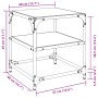 Mesa de centro superficie vidrio 2 uds acero negro 40x40x45 cm de , Mesas de centro - Ref: Foro24-846005, Precio: 56,93 €, De...