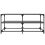 Mesa de centro superficie de vidrio acero negra 98,5x50x45 cm de , Mesas de centro - Ref: Foro24-846013, Precio: 70,23 €, Des...