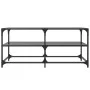 Mesa de centro superficie de vidrio acero negra 98,5x50x45 cm de , Mesas de centro - Ref: Foro24-846013, Precio: 69,32 €, Des...