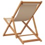 Silla de playa plegable madera maciza de eucalipto y tela beige de , Sillas de jardín - Ref: Foro24-366564, Precio: 61,15 €, ...