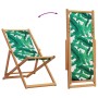 Silla de playa plegable madera maciza de eucalipto y tela hojas de , Sillas de jardín - Ref: Foro24-366566, Precio: 55,95 €, ...