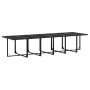 Juego de comedor de jardín 13 pzas con cojines textileno negro de , Conjuntos de jardín - Ref: Foro24-3295077, Precio: 811,50...