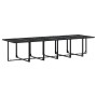 Juego de comedor de jardín 17 pzas con cojines textileno negro de , Conjuntos de jardín - Ref: Foro24-3295082, Precio: 983,78...