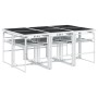 Juego de comedor de jardín 7 pzas con cojines textilene blanco de , Conjuntos de jardín - Ref: Foro24-3295089, Precio: 391,51...