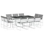 Juego de comedor de jardín 11 pzas con cojines textilene blanco de , Conjuntos de jardín - Ref: Foro24-3295094, Precio: 548,5...