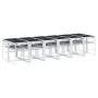Juego de comedor de jardín 13 pzas con cojines textilene blanco de , Conjuntos de jardín - Ref: Foro24-3295107, Precio: 810,3...