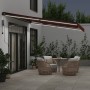 Toldo retráctil automático con luces LED burdeos 450x300 cm de , Toldos - Ref: Foro24-3310192, Precio: 533,21 €, Descuento: %