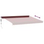Toldo retráctil automático con luces LED burdeos 450x300 cm de , Toldos - Ref: Foro24-3310192, Precio: 533,21 €, Descuento: %