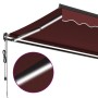 Toldo retráctil automático con luces LED burdeos 450x300 cm de , Toldos - Ref: Foro24-3310192, Precio: 533,21 €, Descuento: %