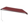 Toldo retráctil manual burdeos 600x300 cm de , Toldos - Ref: Foro24-3310199, Precio: 401,39 €, Descuento: %