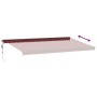 Toldo retráctil automático con luces LED burdeos 600x300 cm de , Toldos - Ref: Foro24-3310202, Precio: 688,64 €, Descuento: %