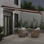 Toldo retráctil manual con luces LED marrón 400x300 cm de , Toldos - Ref: Foro24-3310209, Precio: 302,06 €, Descuento: %