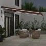 Toldo retráctil automático con luces LED marrón 450x300 cm de , Toldos - Ref: Foro24-3310214, Precio: 681,15 €, Descuento: %