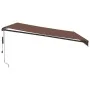 Toldo retráctil automático con luces LED marrón 450x300 cm de , Toldos - Ref: Foro24-3310214, Precio: 681,15 €, Descuento: %