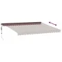 Toldo retráctil automático con luces LED marrón 450x300 cm de , Toldos - Ref: Foro24-3310214, Precio: 681,15 €, Descuento: %