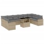 Set de sofás de jardín 11pzas con cojines ratán sintético beige de , Conjuntos de jardín - Ref: Foro24-3267519, Precio: 732,6...