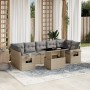 Set de sofás de jardín y cojines 8 piezas ratán sintético beige de , Conjuntos de jardín - Ref: Foro24-3267779, Precio: 571,0...