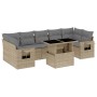 Set de sofás de jardín y cojines 8 piezas ratán sintético beige de , Conjuntos de jardín - Ref: Foro24-3267779, Precio: 571,0...