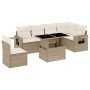 Set sofás de jardín 7 piezas y cojines ratán sintético beige de , Conjuntos de jardín - Ref: Foro24-3267938, Precio: 497,55 €...