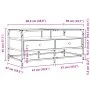 Mesa de centro tapa de vidrio acero roble Sonoma 98,5x50x45 cm de , Mesas de centro - Ref: Foro24-846045, Precio: 88,89 €, De...