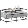 Mesa de centro tapa de vidrio acero gris Sonoma 98,5x50x45 cm by , Coffee table - Ref: Foro24-846047, Price: 95,89 €, Discoun...