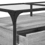 Mesa de centro tapa de vidrio acero gris Sonoma 98,5x50x45 cm by , Coffee table - Ref: Foro24-846047, Price: 95,89 €, Discoun...