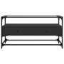 Mueble TV cristal y madera ingeniería negro 98x35x51 cm de , Muebles TV - Ref: Foro24-846064, Precio: 78,00 €, Descuento: %